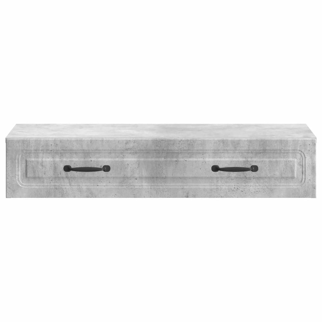 Tavolino da Parete Laterale Grigio Cemento 87,5 x 34,5 x 17 cm 899348