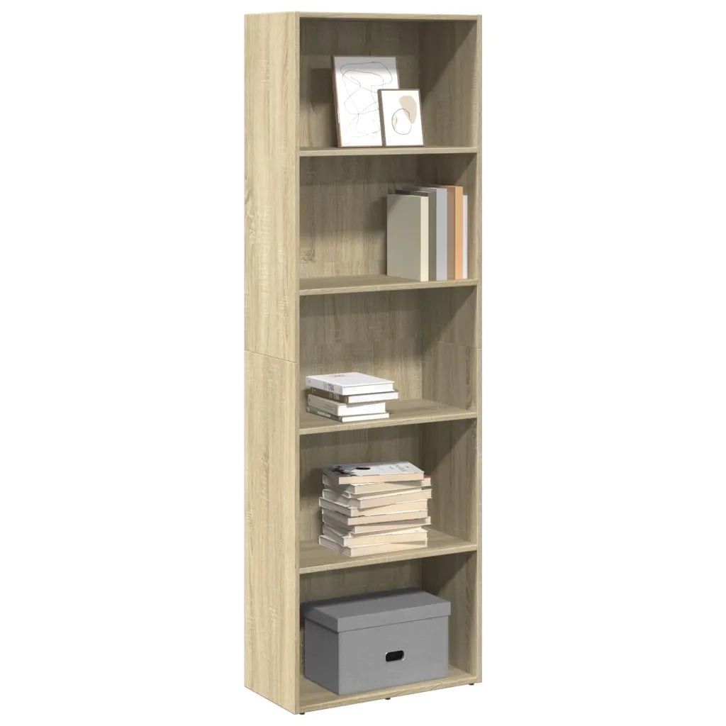 Libreria Rovere Sonoma 60x30x189 cm in Legno Multistrato 857919