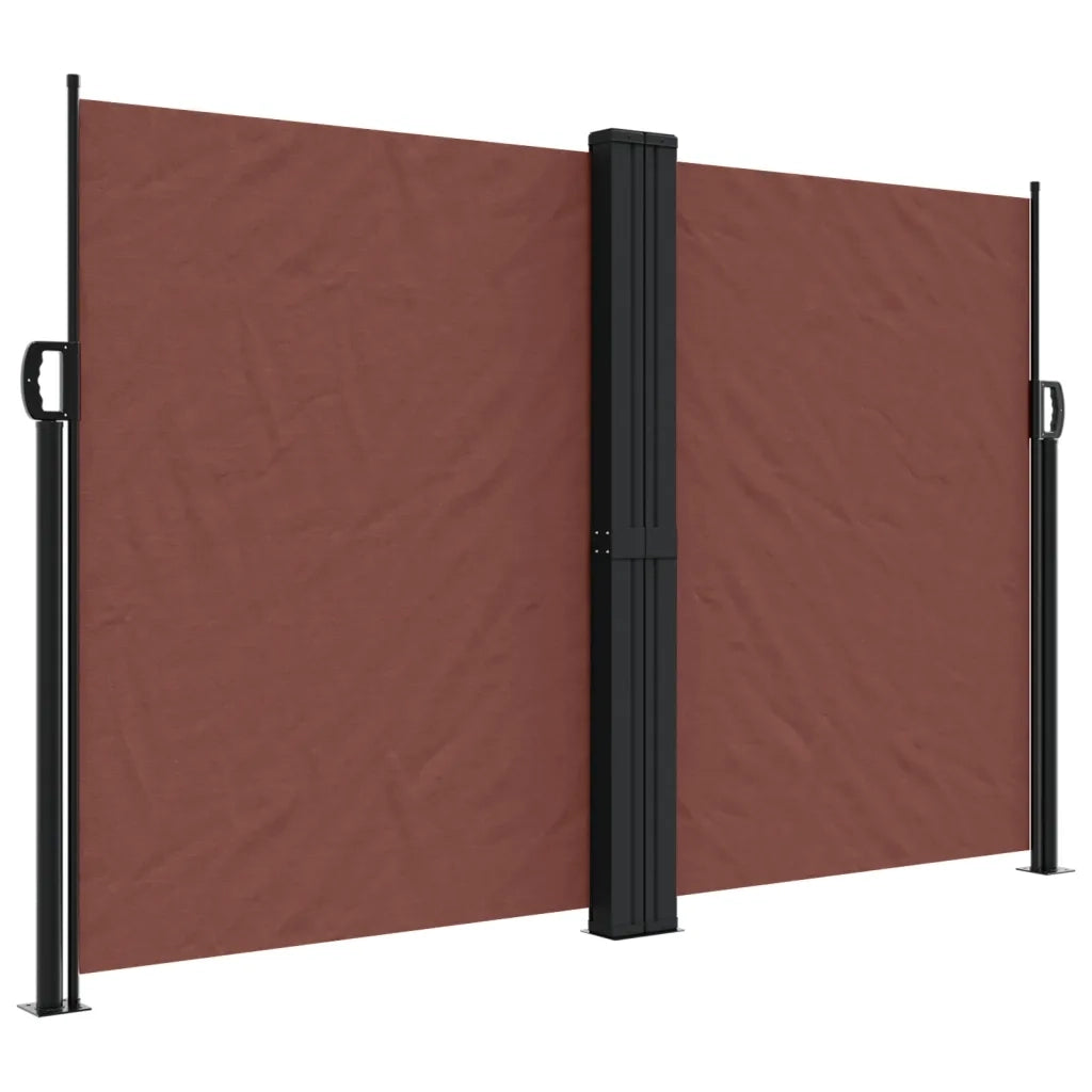 Tenda da Sole Laterale Retrattile-Tenda parasole per balcone per giardino Marrone 160x600 cm 770595