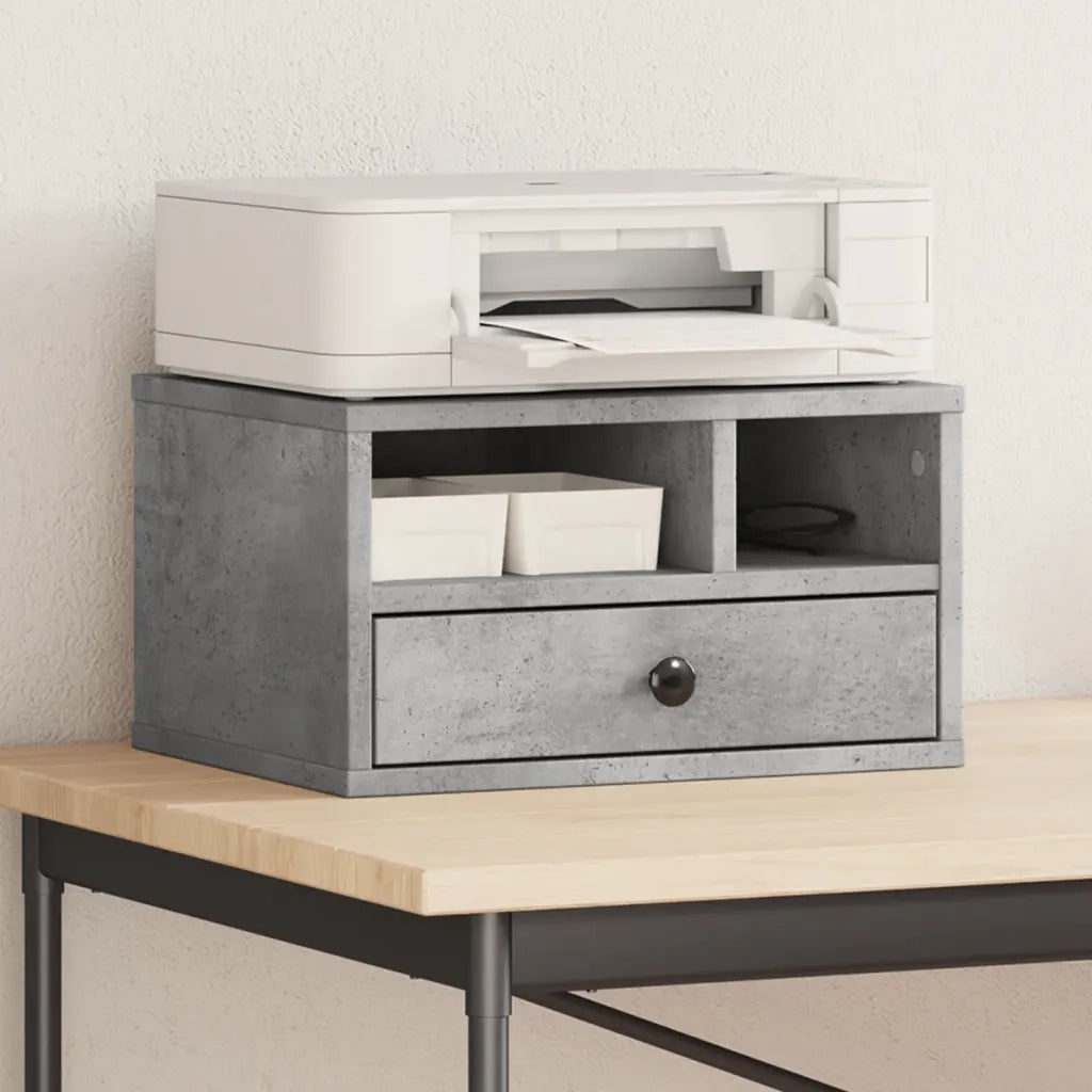 Supporto Stampante Grigio Cemento 40x32x22,5 Legno Multistrato CFW5527312