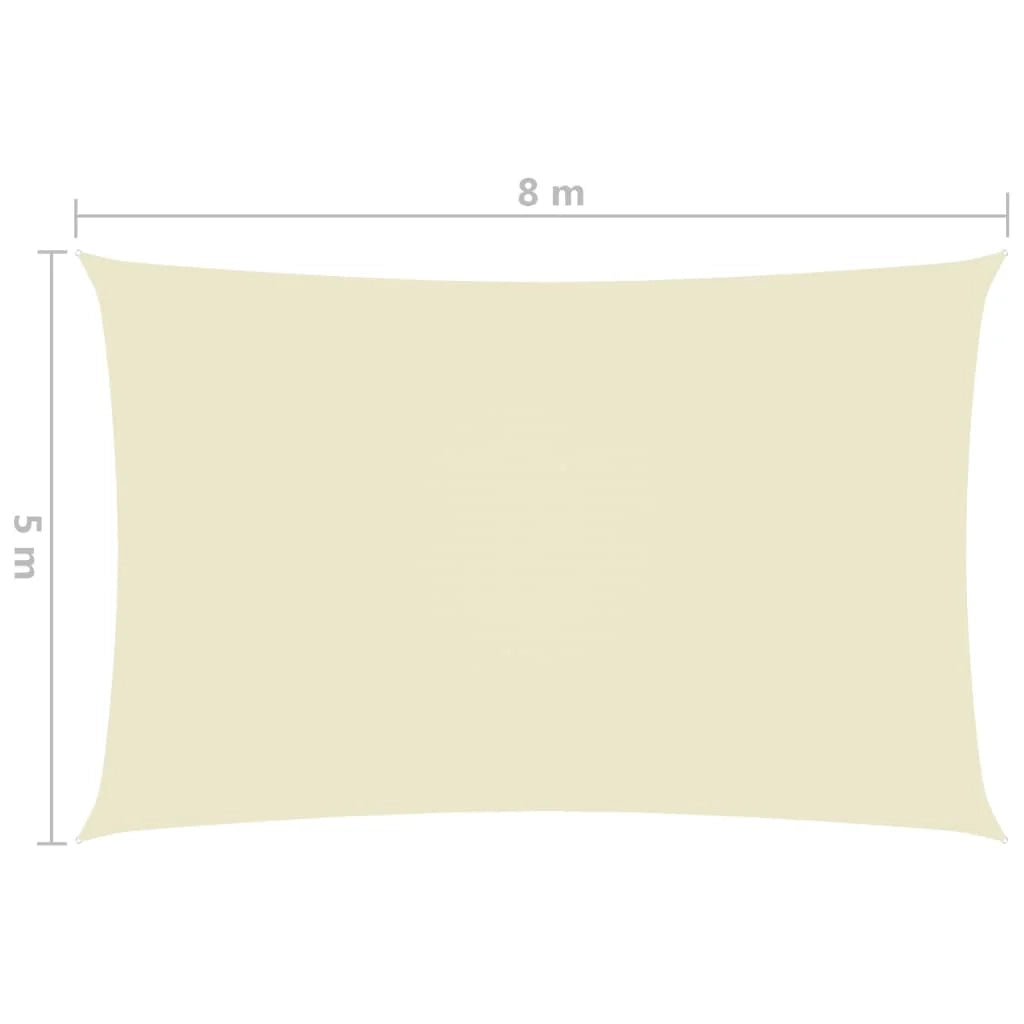 Vela ombreggiante/ombrellone rettangolare in tessuto Oxford 5 x 8 m crema 02_0009729