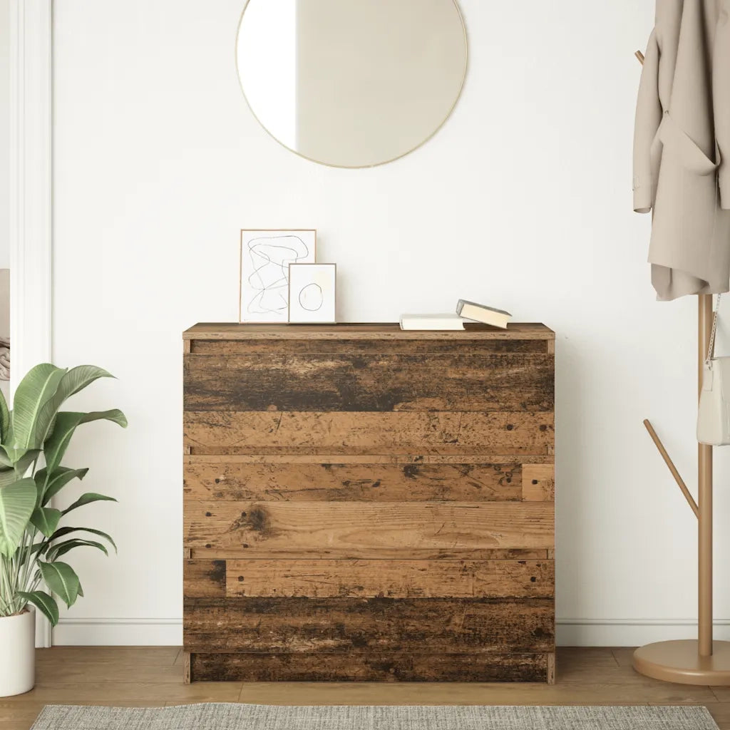 vidaXL Credenza Legno Antico 80x35x76 cm in Legno Multistrato