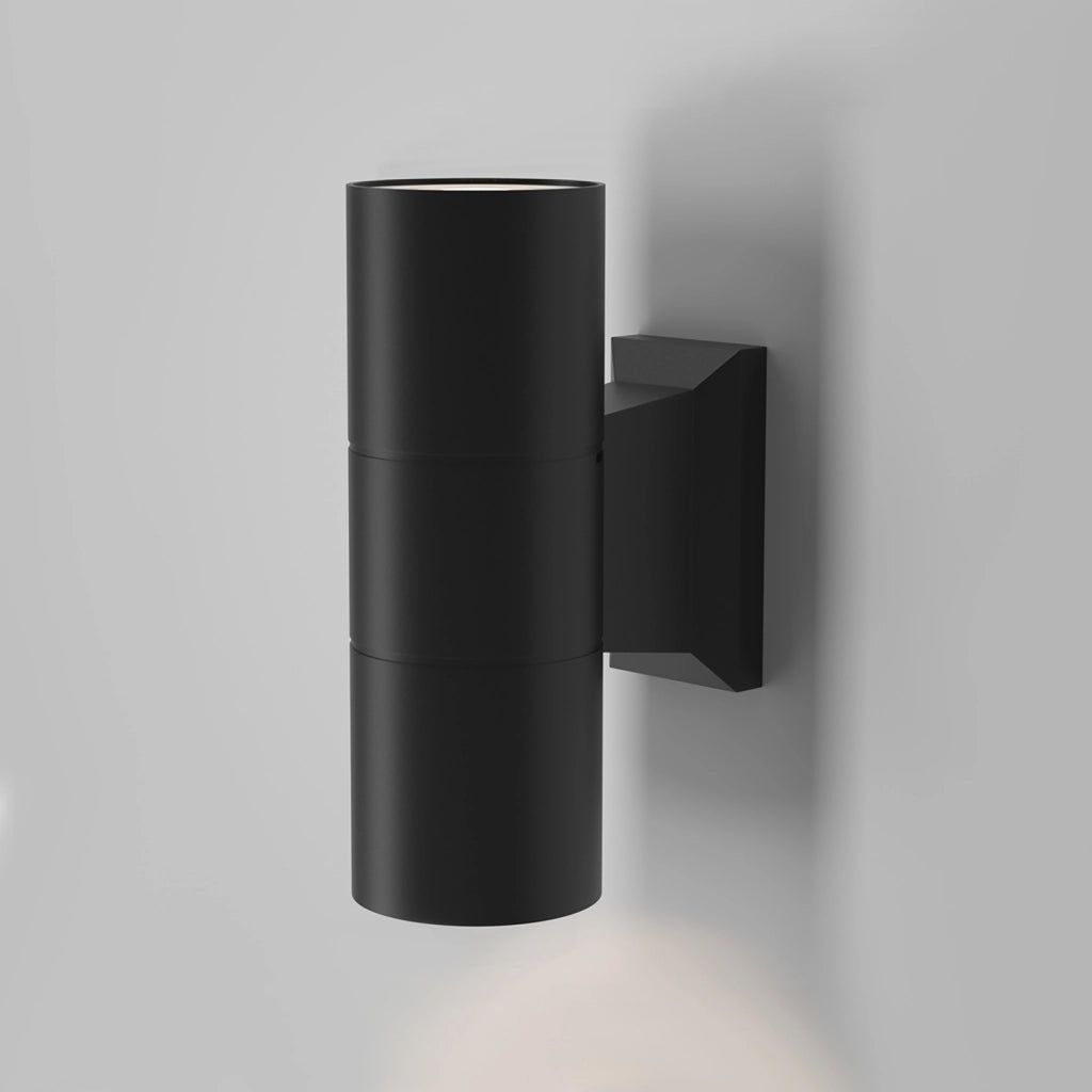 Maytoni Lampada da parete moderna Bowery 2 luci GU10 IP54 nero alluminio