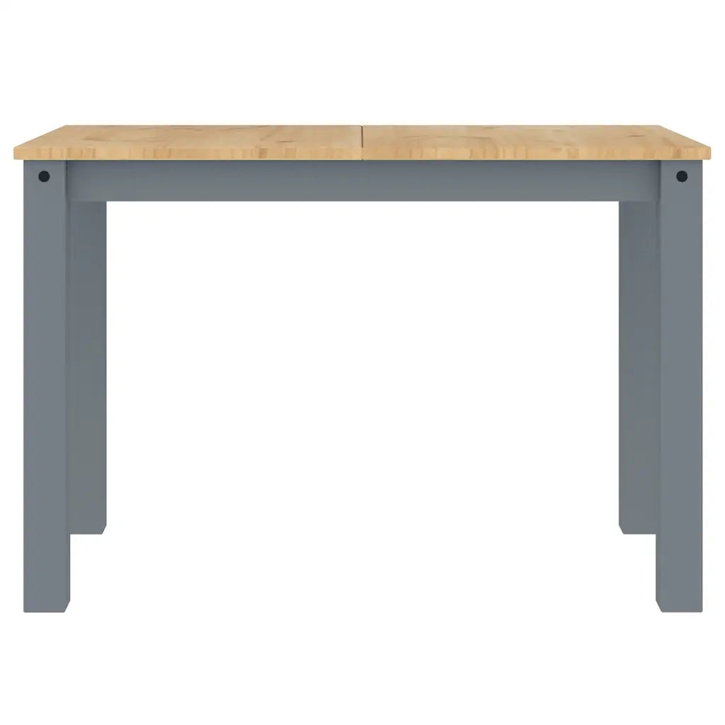 Tavolo da Pranzo Panama Grigio 117x60x75 cm Legno Massello Pino