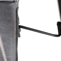 Dondolo da Giardino 3 Posti con Tettuccio Parasole Regolabile e 3 Cuscini, Dondolo da Esterno con Seduta Traspirante in Texteline e Metallo, Portata Fino a 270 kg, 198x118x168 cm, Grigio