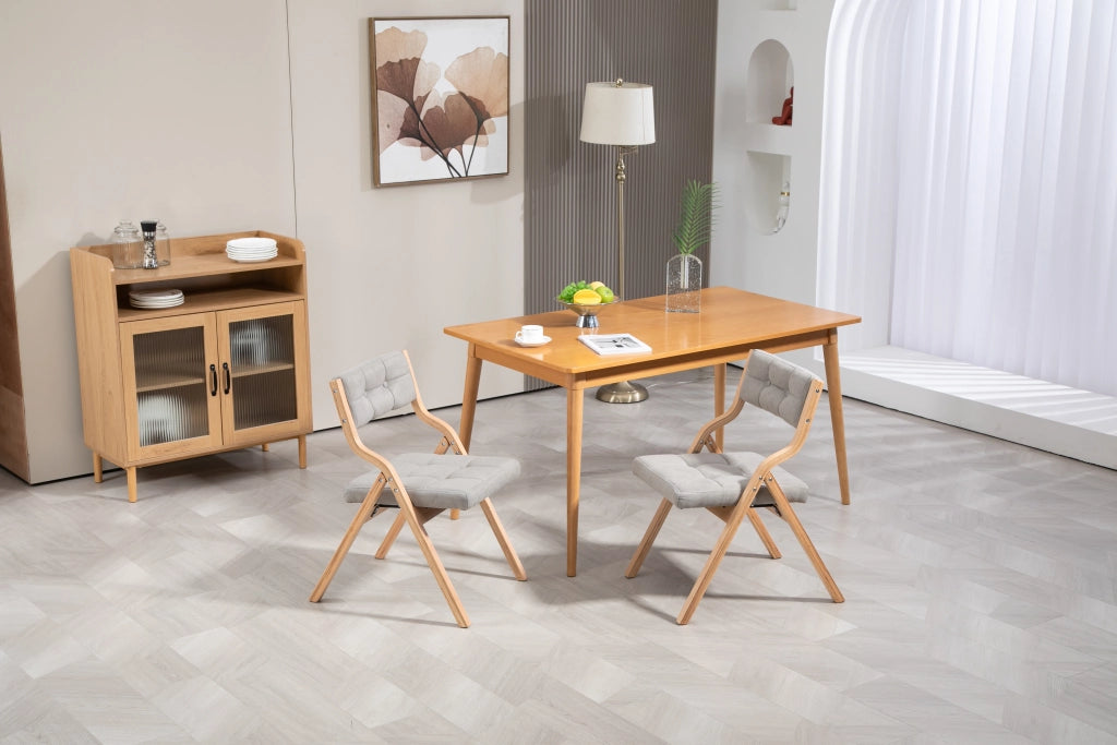 SEDIA Pieghevole Imbottita Set da 2 pezzi Grigio Legno