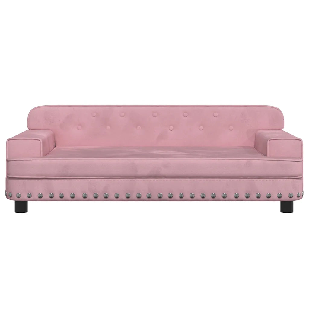Divano per Bambini-Sofa-Divanetto Rosa 90x53x30 cm in Velluto
