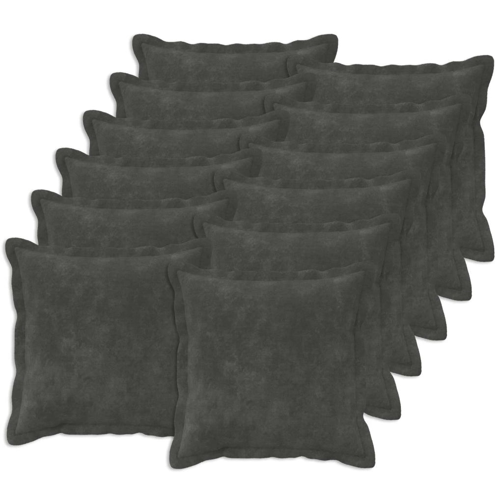 Cuscino con cuscino HOUTEN 12 pz Antracite Fleece in microfibra 934788