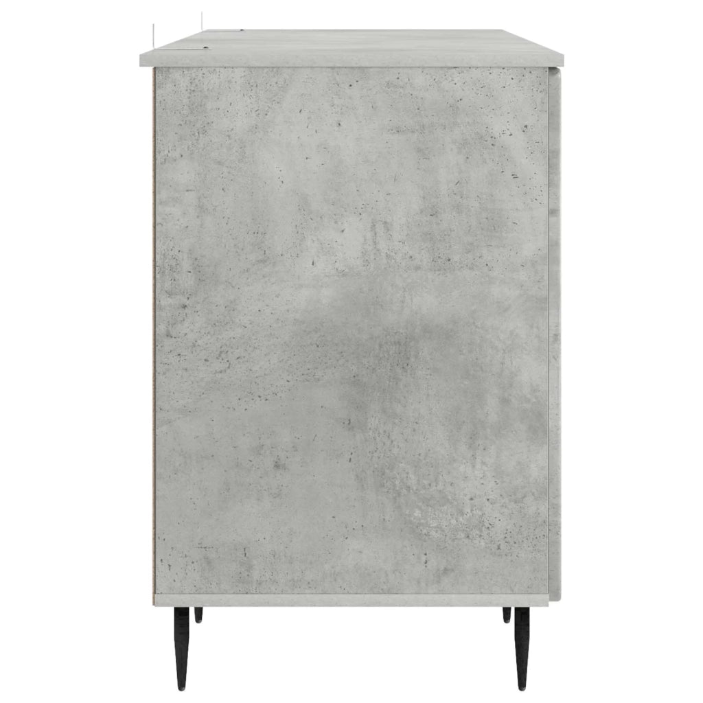Scrivania con lo scaffale Grigio Cemento 142,5 x 50 x 75 cm