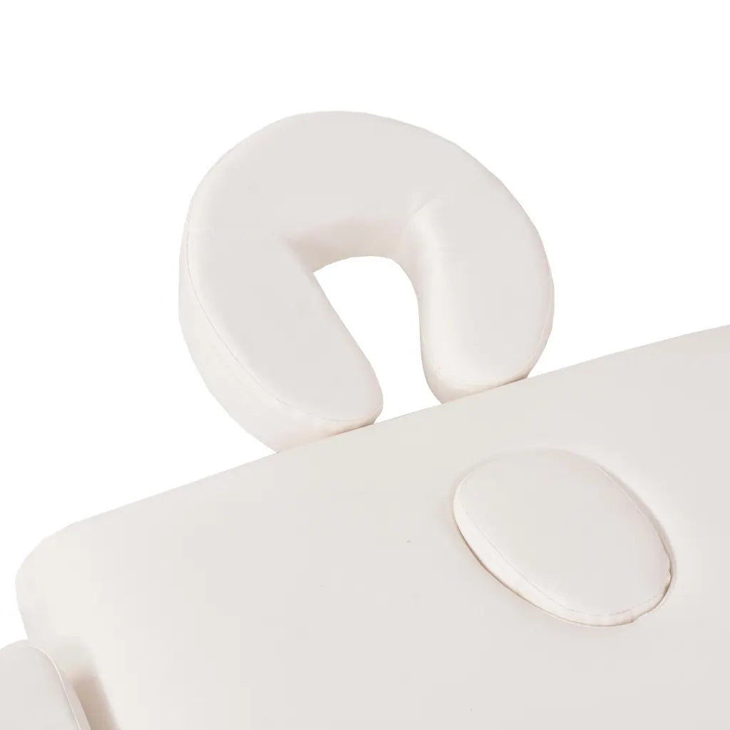 Lettino da Massaggio Pieghevole 3 Zone Spessore 10 cm Bianco 110152