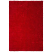 Tappeto Shaggy Rosso 160 x 230 cm Moderno Tappeto Rettangolare Trapuntato a Pelo Lungo