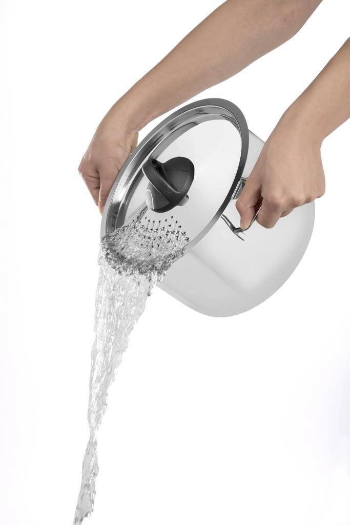 Barazzoni 42014802280 Scolaveloce Cuociscola Spaghettiera 22 cm 5.5 L acciaio inox 18-10 colore Acciaio inox