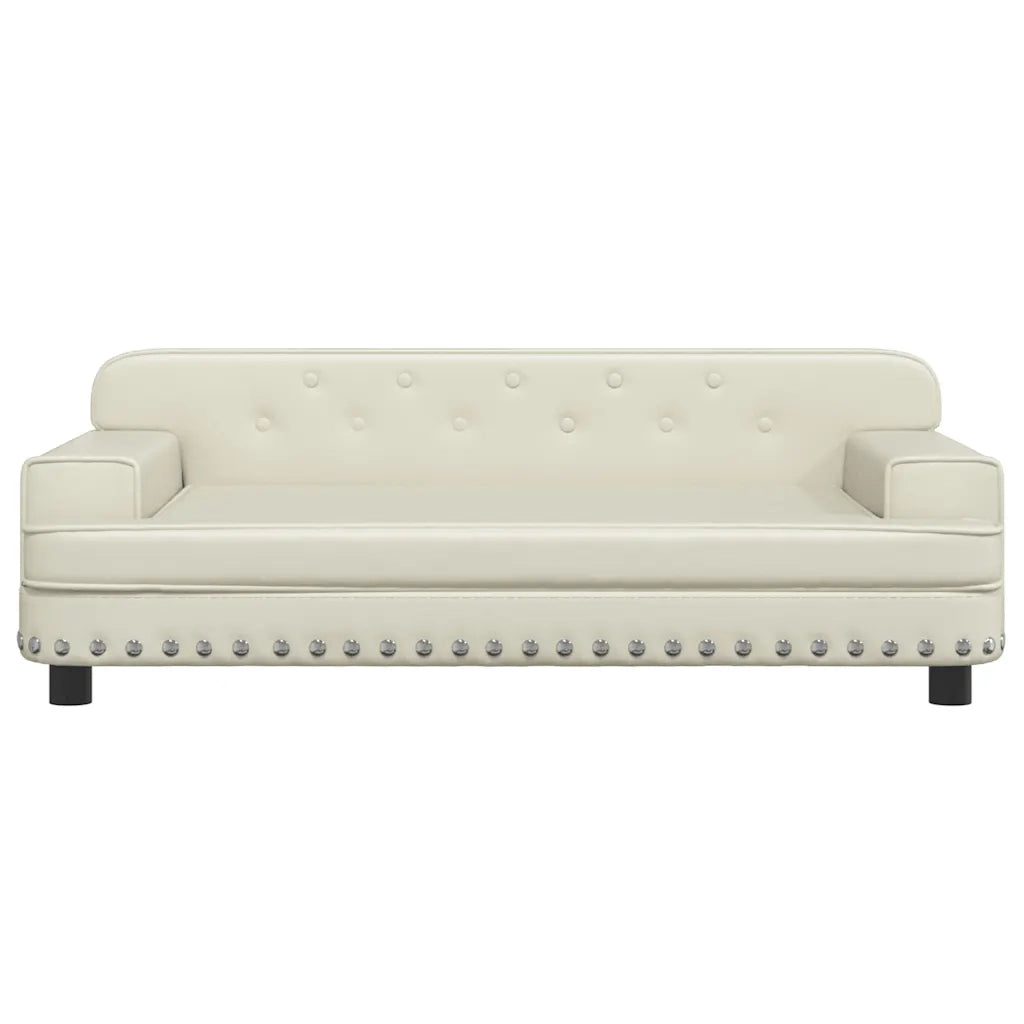 Divano per Bambini Crema 90x53x30 cm in Similpellecod mxl 69823