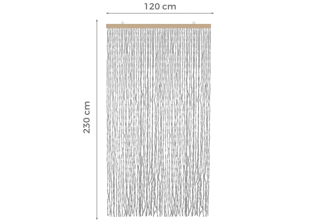 Tenda Antimosca Antirumore Caduta Pannello Porta Finestra Casa Mais - 120X230 - Grigio