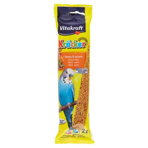 KRACKER AL MIELE E SESAMO PER PAPPAGALLINI 2 PEZZI DA 60 GR