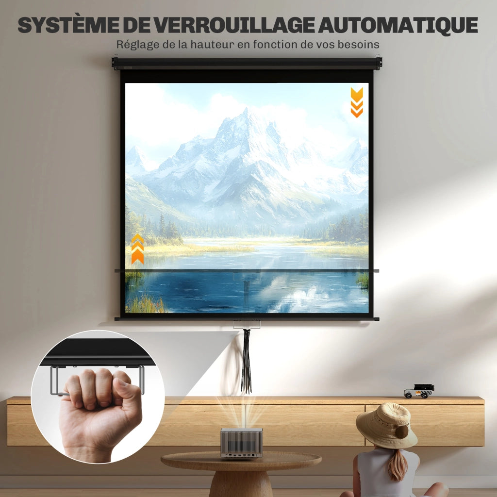 Schermo per Proiezione TV e Home Cinema 85 Pollici 4K HD ¨C zephmum ¨C 146x146 cm