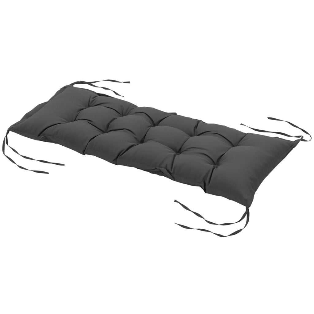 Cuscino per Panchina da Giardino ¨C zephmum ¨C Grigio Scuro 100x40x10 cm