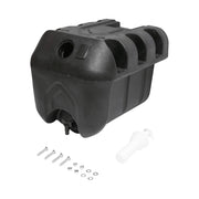 Serbatoio per acqua 30L con rubinetto e dosatore di sapone da 250 ml, in plastica nera, dimensioni 332x420x331 mm