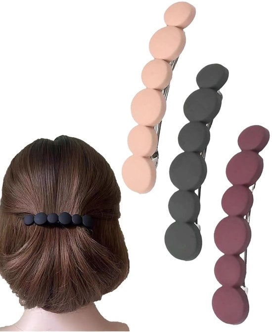Tre clip per capelli delicati, per donne con capelli fini, clip per capelli automatiche per donne con capelli piccoli.
