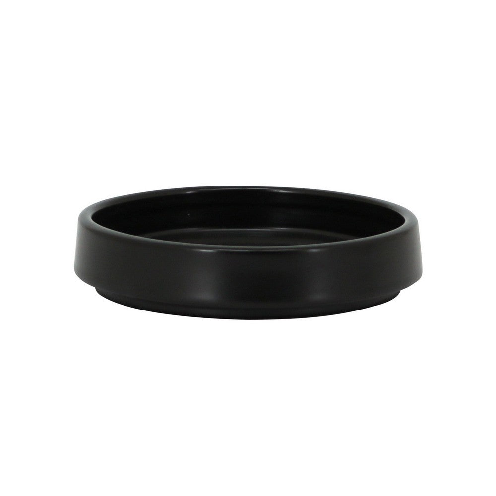 Portasapone in ceramica nera - serie Graceful