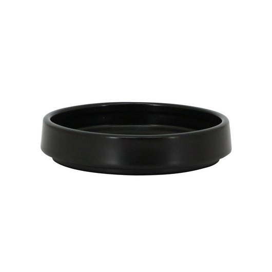 Portasapone in ceramica nera - serie Graceful