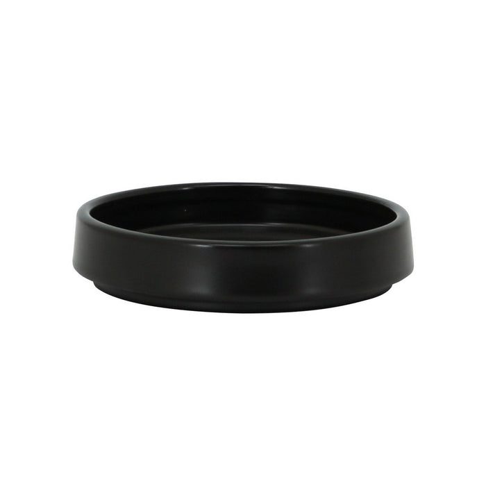 Portasapone in ceramica nera - serie Graceful