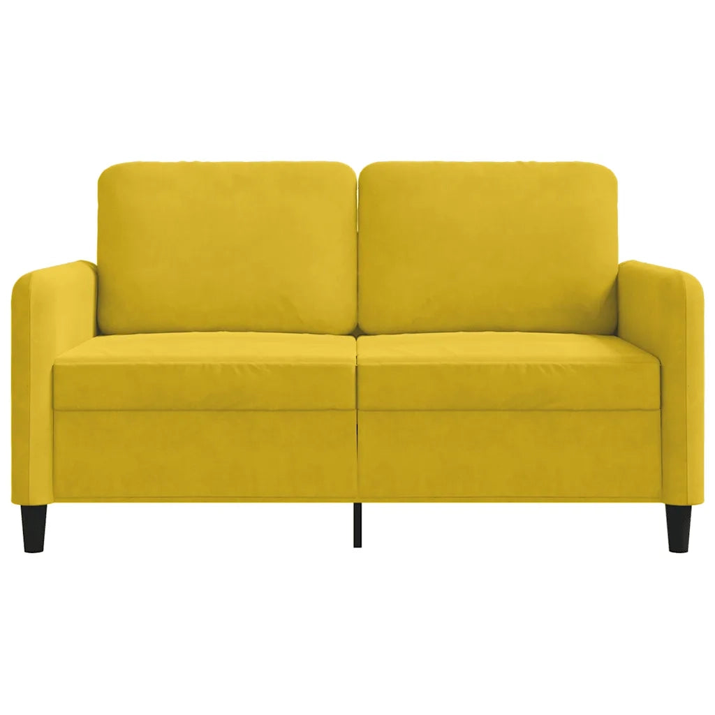 Divano a 2 Posti giallo 120 cm in Velluto 359438