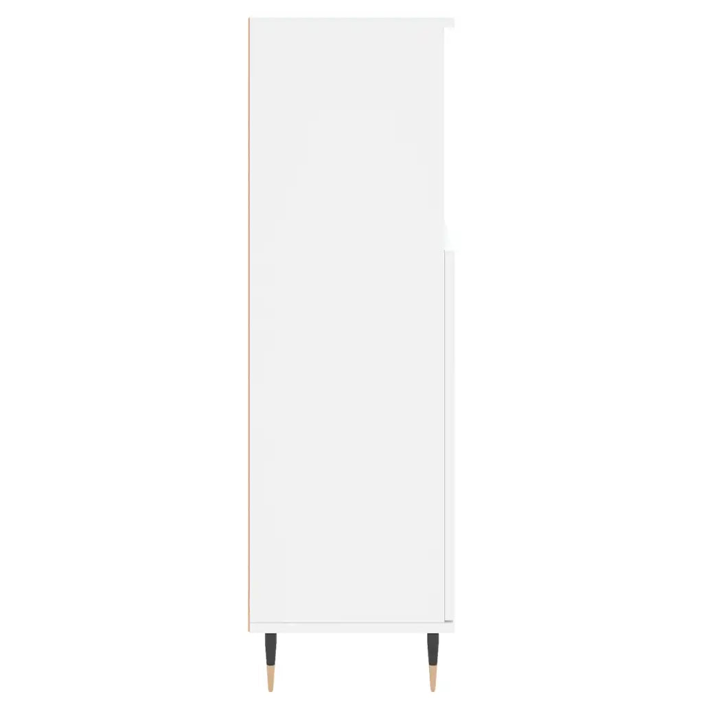 Armadietto da Bagno Bianco 30x30x100 cm in Legno Multistrato
