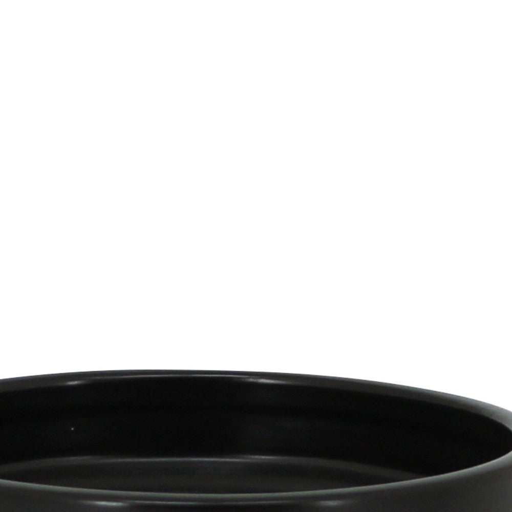 Portasapone in ceramica nera - serie Graceful