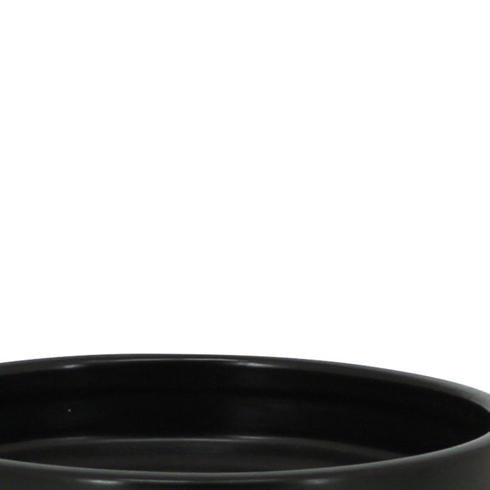 Portasapone in ceramica nera - serie Graceful