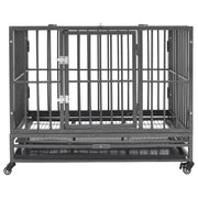 Gabbia per Cani con Ruote in Acciaio 102x72x85 cm CFW4290236