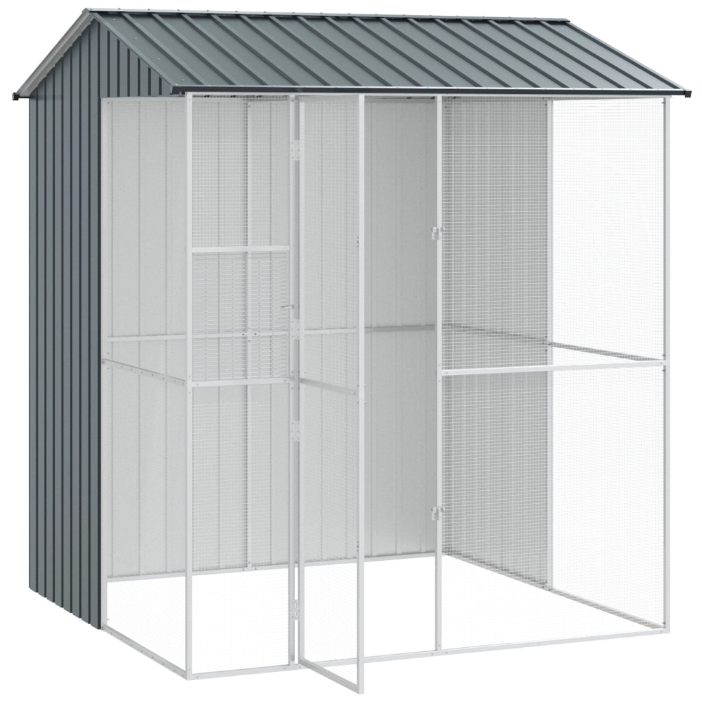 Gabbia per Uccelli Antracite 215x210x247 cm in Acciaio