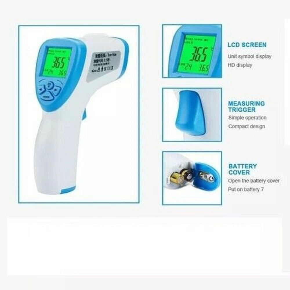 Trade Shop - Termometro Febbre Temperatura Corporea Digitale Infrarossi Senza Contatto -