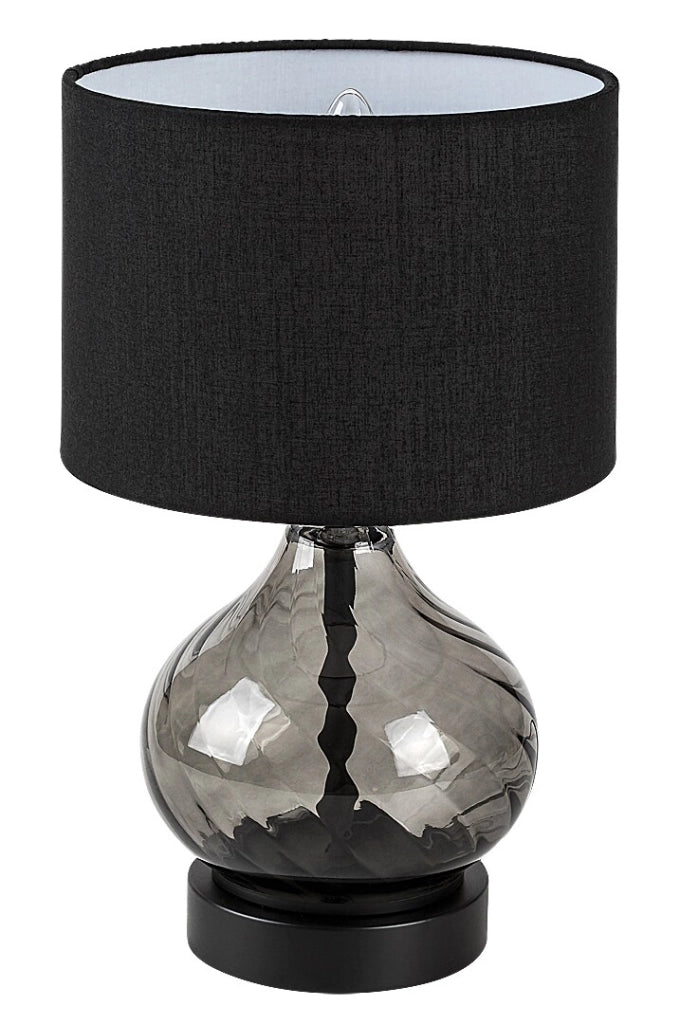Rabalux Pirelo lampada da tavolo vetro fumé E14 25W