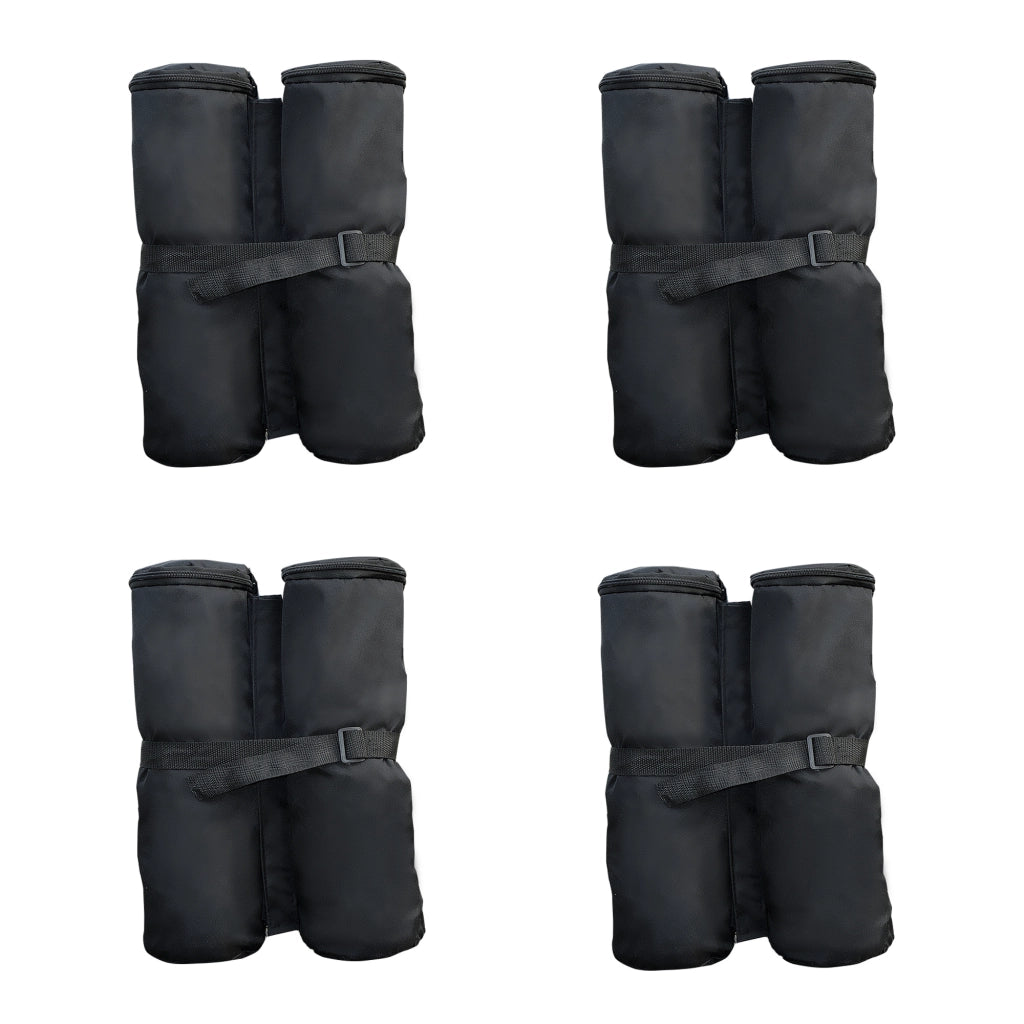 Set di Piedi per Gazebo Pieghevole ¨C zephmum ¨C 4 Pezzi Nero