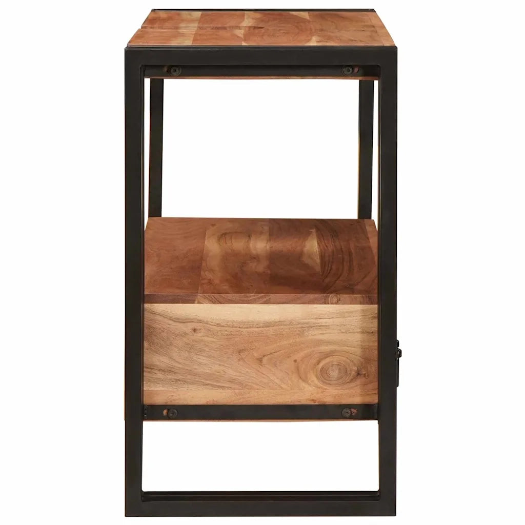 Armadio da bagno con cassetto Marrone Legno di Acacia Massello 4102770