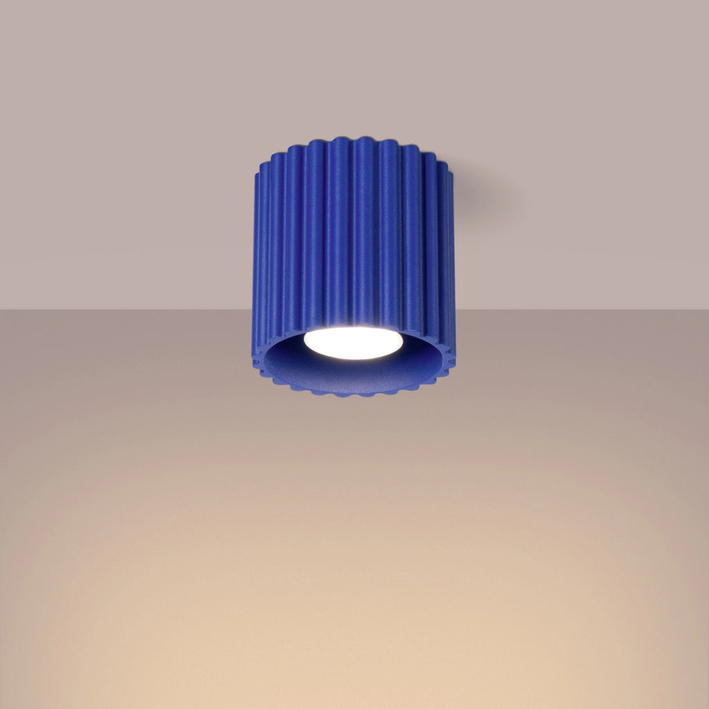Spot soffitto VISTAO Pure Lume rotondo blu GU10 10cm