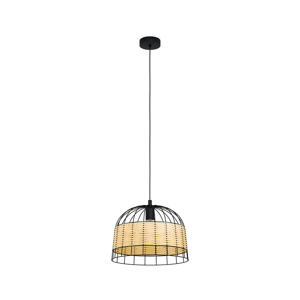 Lampadario Industrial Anwick Piccolo 1 Luce Metallo Nero