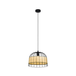 Lampadario Industrial Anwick Piccolo 1 Luce Metallo Nero
