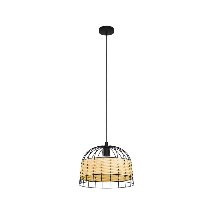 Lampadario Industrial Anwick Piccolo 1 Luce Metallo Nero