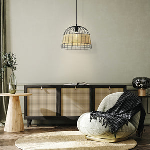 Lampadario Industrial Anwick Piccolo 1 Luce Metallo Nero