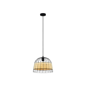 Lampadario Industrial Anwick Piccolo 1 Luce Metallo Nero