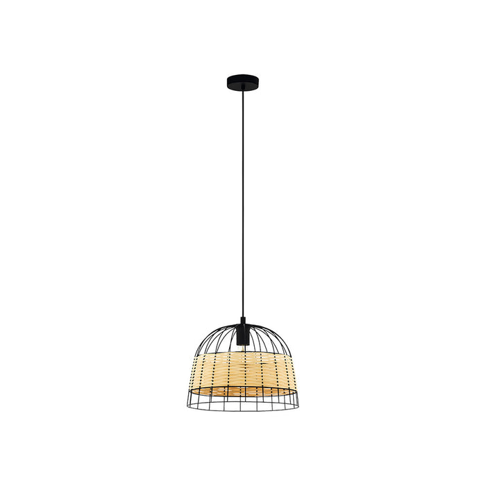 Lampadario Industrial Anwick Piccolo 1 Luce Metallo Nero