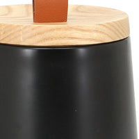 Barattolo in ceramica nera con coperchio - serie Graceful