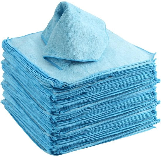 Set di protezione microfibra da 50 pezzi - 30 x 30 cm - Blu