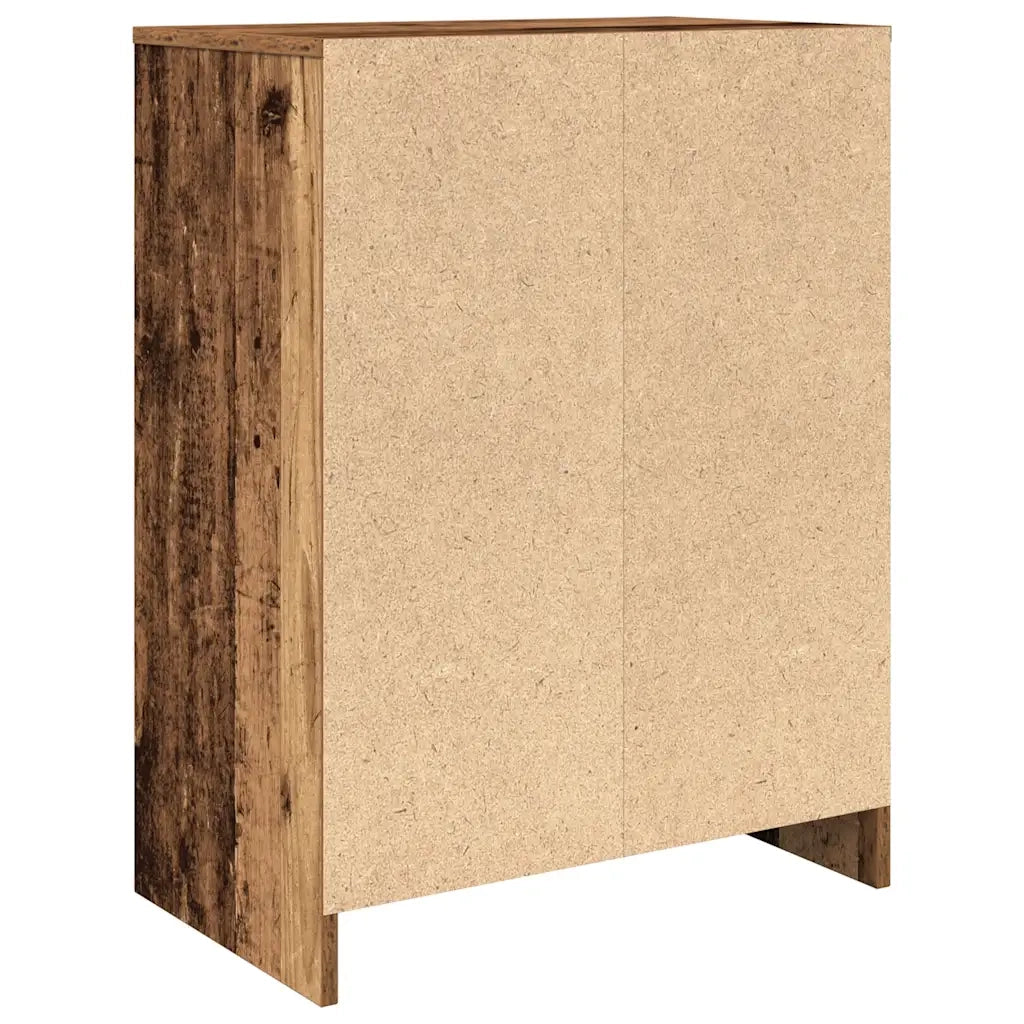 Scarpiera-Scaffale per scarpe Legno Antico 57x34x76 cm in Legno Multistrato