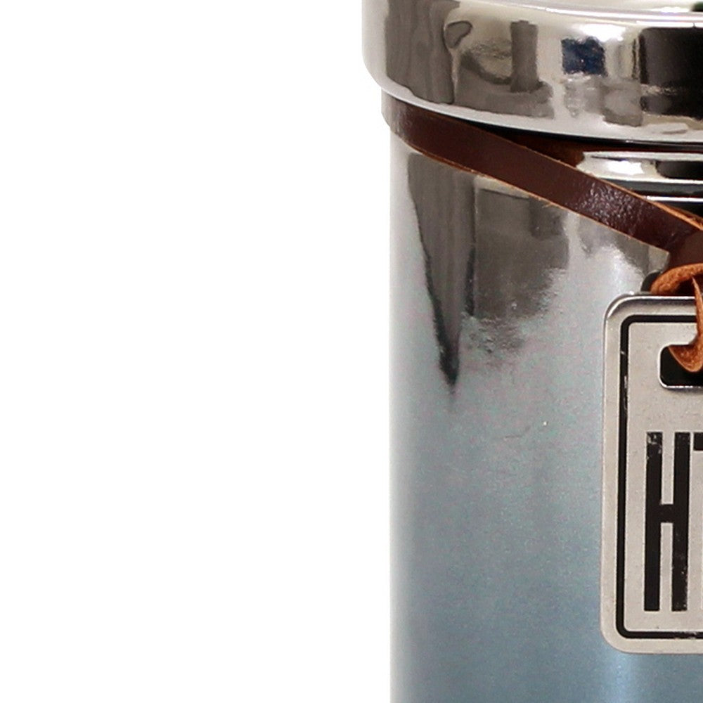 Bicchiere in ceramica cromo/blu - serie Mirror