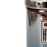 Bicchiere in ceramica cromo/blu - serie Mirror