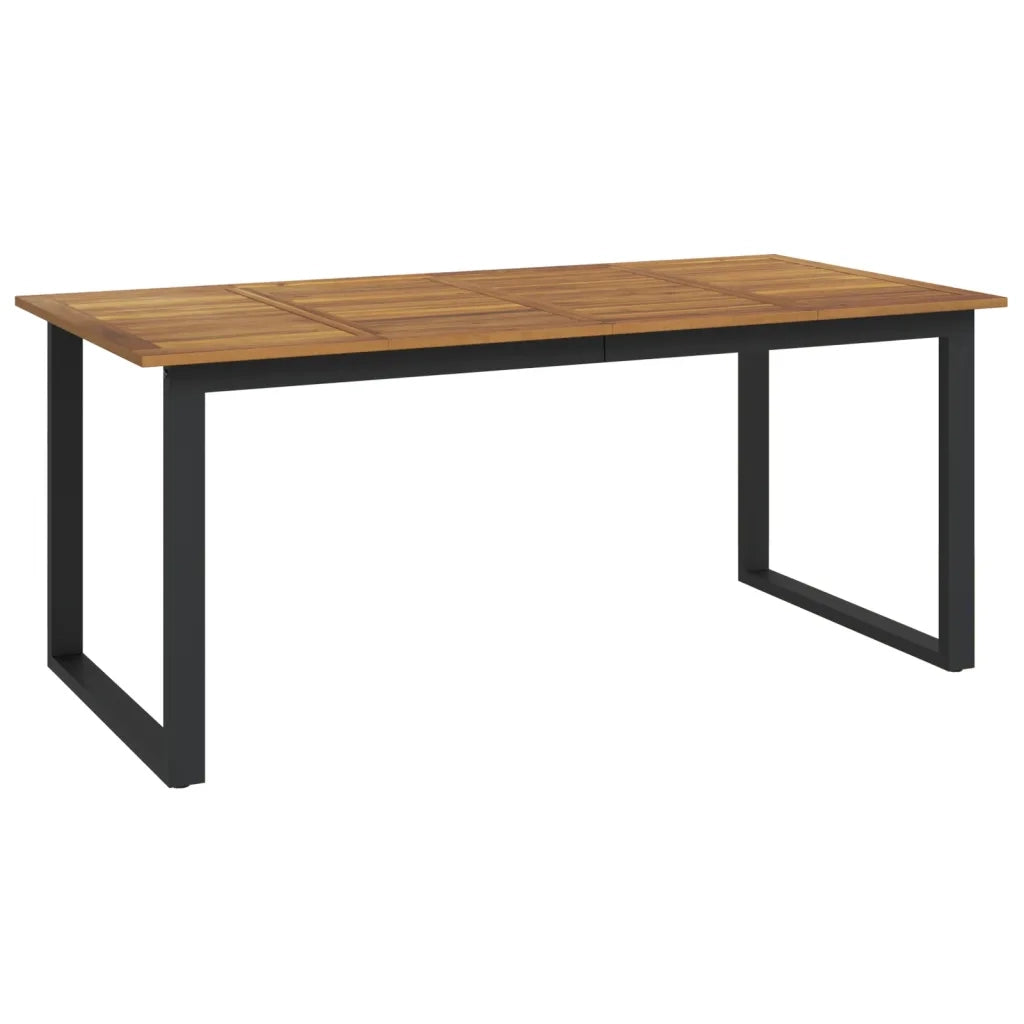 Set Pranzo da Giardino 5 pz Legno Massello di Acacia e Metallo 3155402