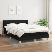 Giroletto a Molle con Materasso Nero 140x200 cm in Tessuto 3130595